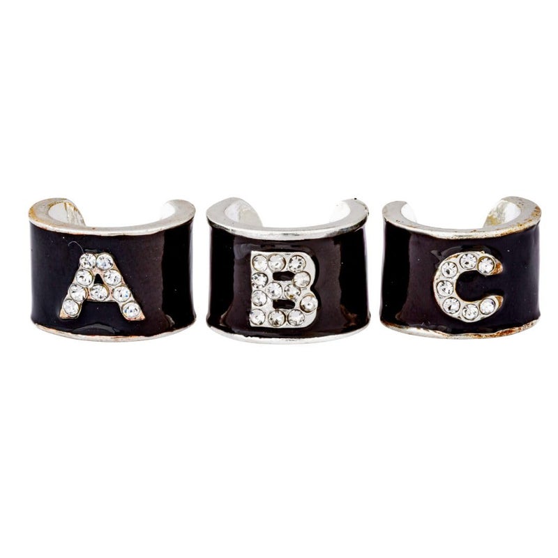 Charmed Custom Stethoscope Charms - Bling Monogram Charm - Gifts for Nurses, Doctors, Veterinarians & Healthcare Professionals - Metal Silver 0.5" Ring Charm (Letter S) - Image 1